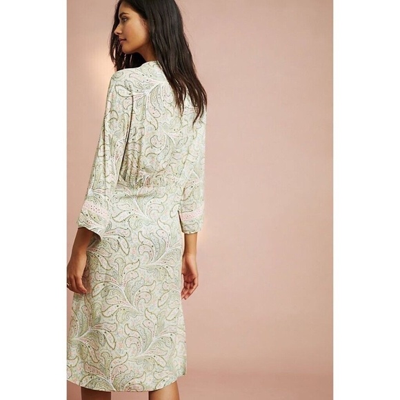 NWT!! Anthropologie FLOREAT Paisley Robe Eyelet Lace Romantic Cottage Small - Picture 8 of 15
